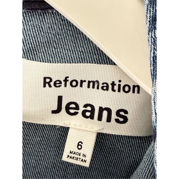 Reformation Jeans Kendi Dress Denim Stretch Mini 6 - Picture 7 of 12